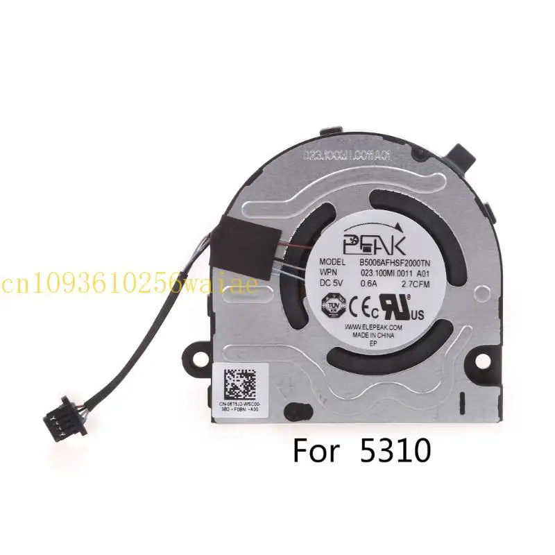652F 5V 노트북 CPU GPU 냉각 팬 13 Vostro 5310 위도 3320 쿨러 팬