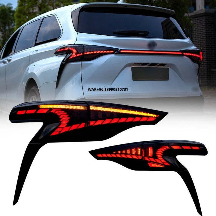

2021-2022 LED Car Back Lamps Assembly DRL Start Animation Smoked Tail Lights New Condition for for Sienna