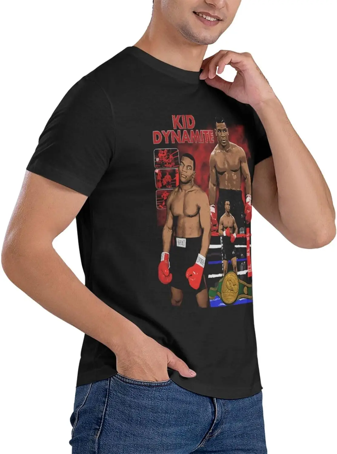 Mens Vintage T-Shirt Short Sleeve Adult Teens Stretch-Cotton Tshirts