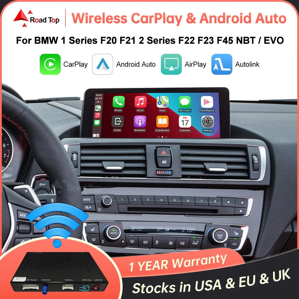 

Беспроводной декодер CarPlay для BMW 1 2 серии F20 F21 F22 F23 F45 2011-2020 NBT, с задней камерой MirrorLink Car Play USB BT