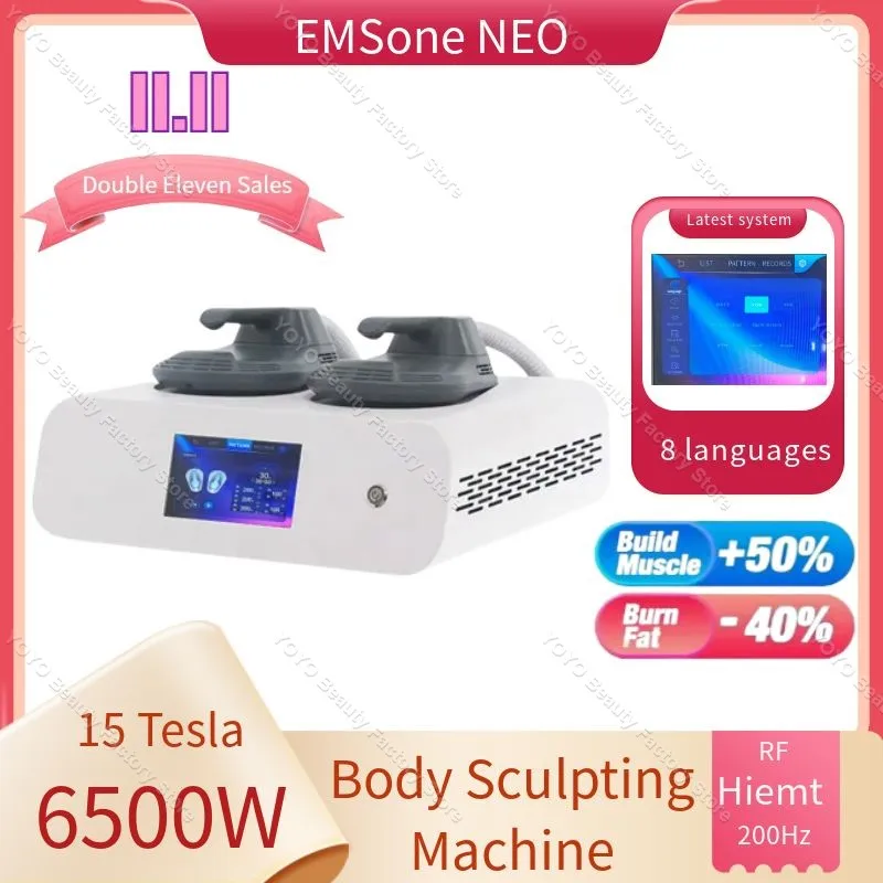 

EMS body Sculpt Machine EMSone Neo RF 200hz 6500W HIEMT RF Sculpting Electromagnetic Slimming Muscle Stimulation DLS-EMSLIM