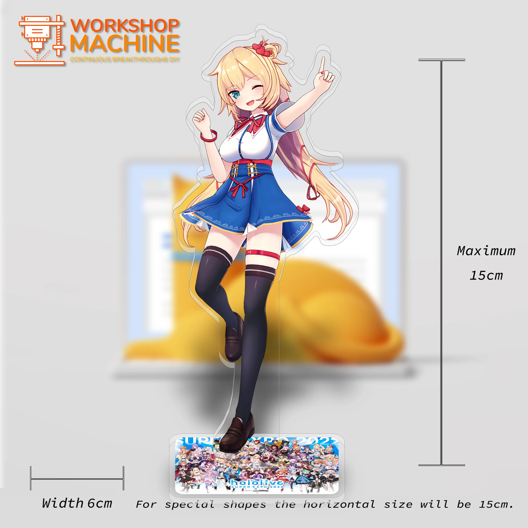 Hololive P3 Anime Characters Acrylic Display Stand Model Office Desktop Decoration Ornaments Gift Couple Props Chassis Ornaments