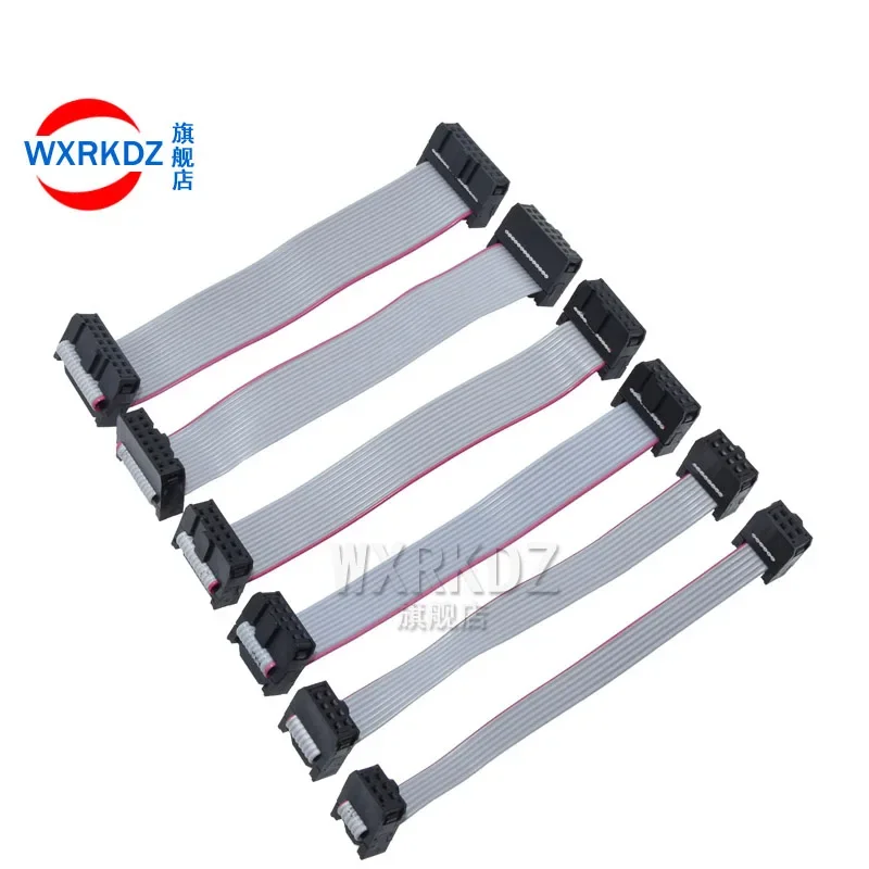 

IDC 2.54mm pitch 50cm 500mm JTAG gray flat ribbon data 8/10/18/20/24/30/34-64p electronic printer cable extension for Arduino