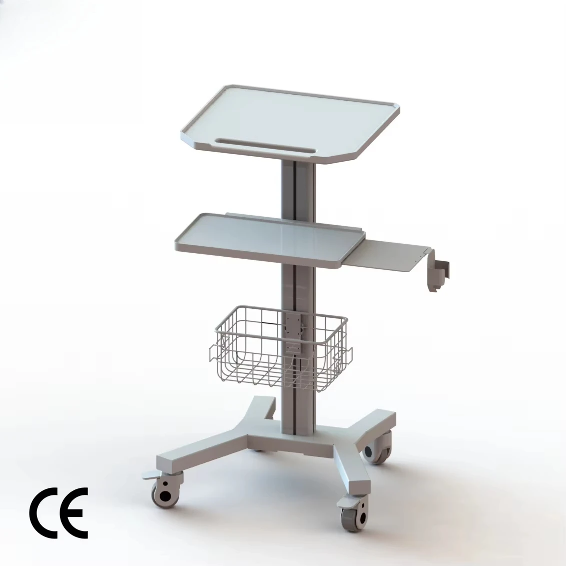 Medical trolley with keyboard tray clinic with wheels Hospital