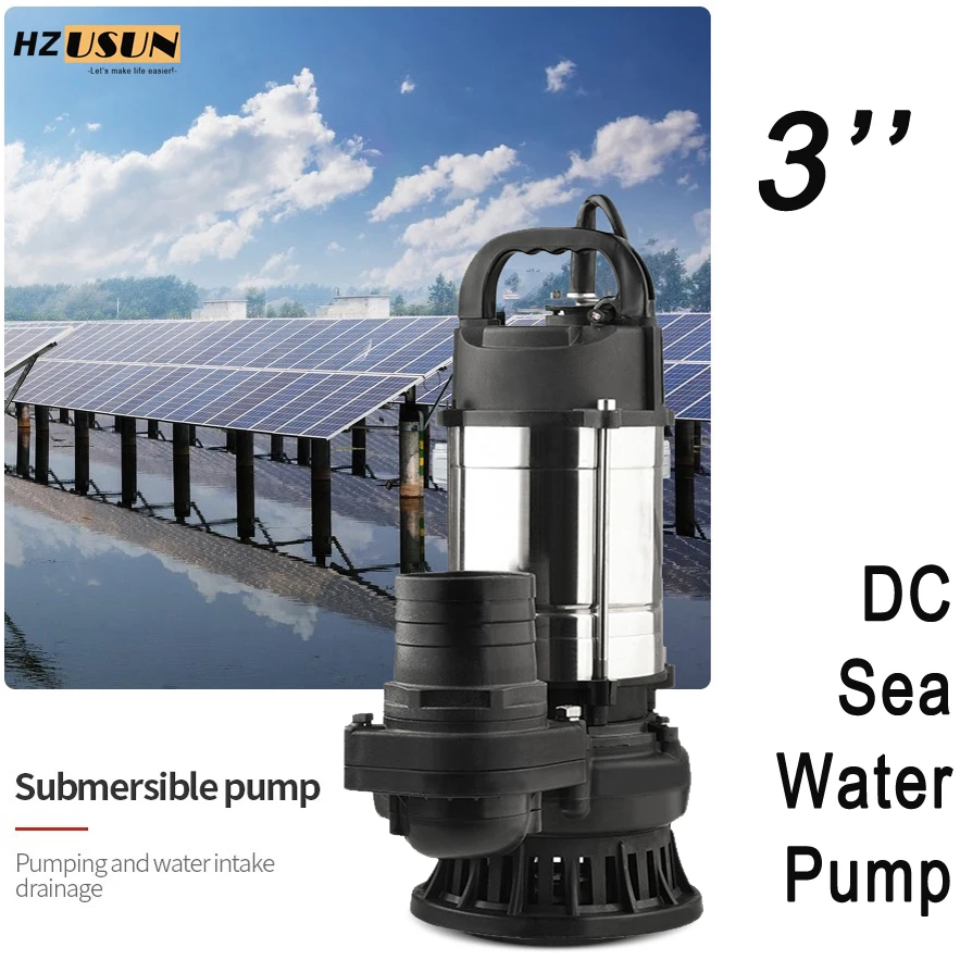 

Marine Centrifugal Saltwater Pompa Sea Flow Water Pump Micro 3 Inch DC Powered 48 V Big Capacity Submersible Bilge Booster Pump