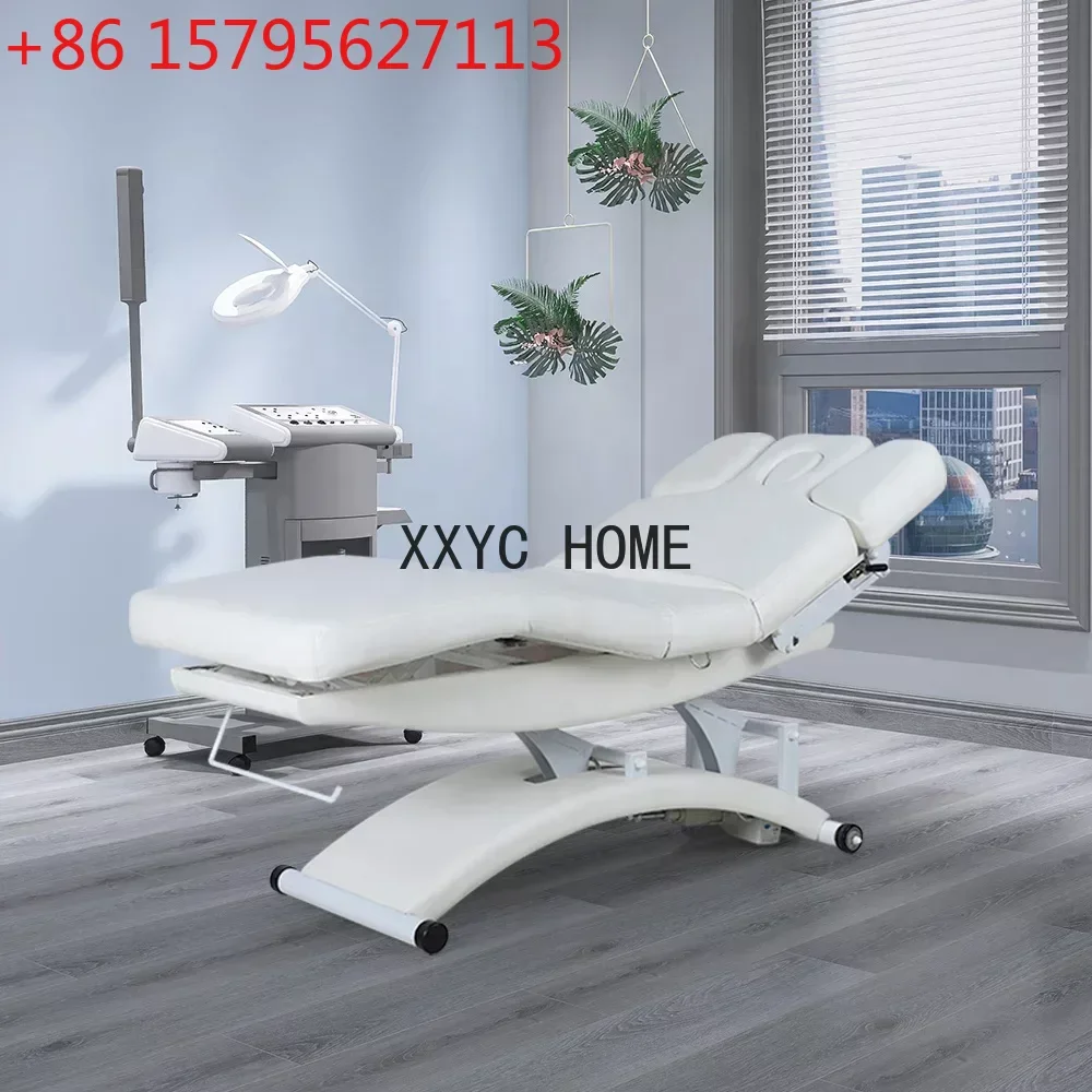 

Новая белая косметологическая кушетка для спа-процедур с 3 электромоторами, для наращивания ресниц и массажа