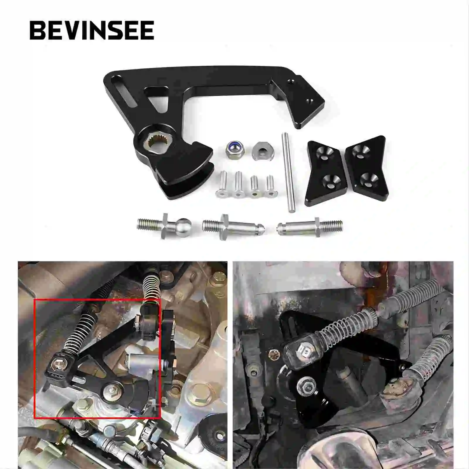 BEVINSEE Adjustable Short Shifter Lever Arm 6 speed Manual Kit for VW for Golf MK7/7.5 MK8 MK6 for Scirocco MK3 for Audi A3 S3