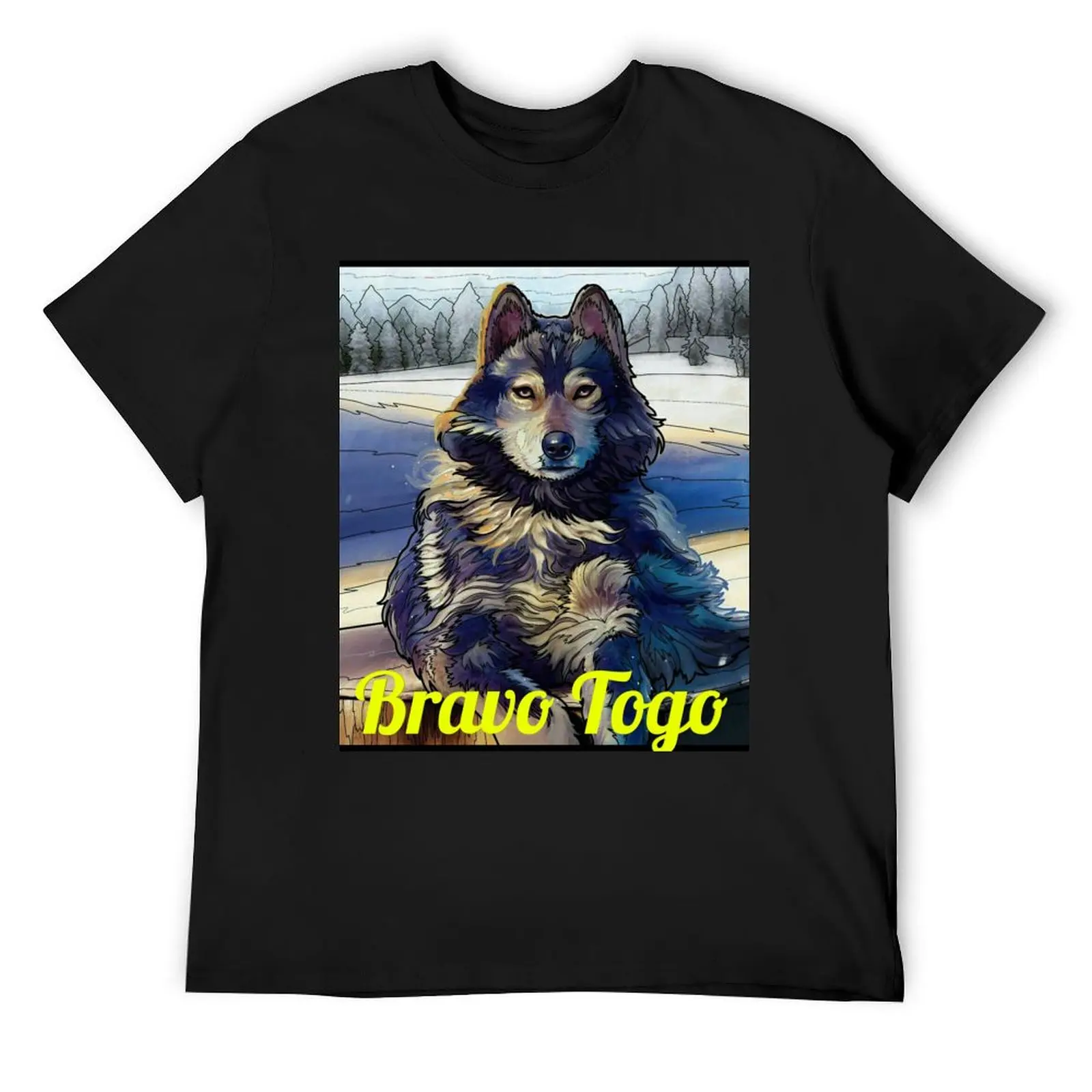 

Brave Togo dog design T-Shirt blue archive animal prinfor boys man t shirt mens t shirts casual stylish