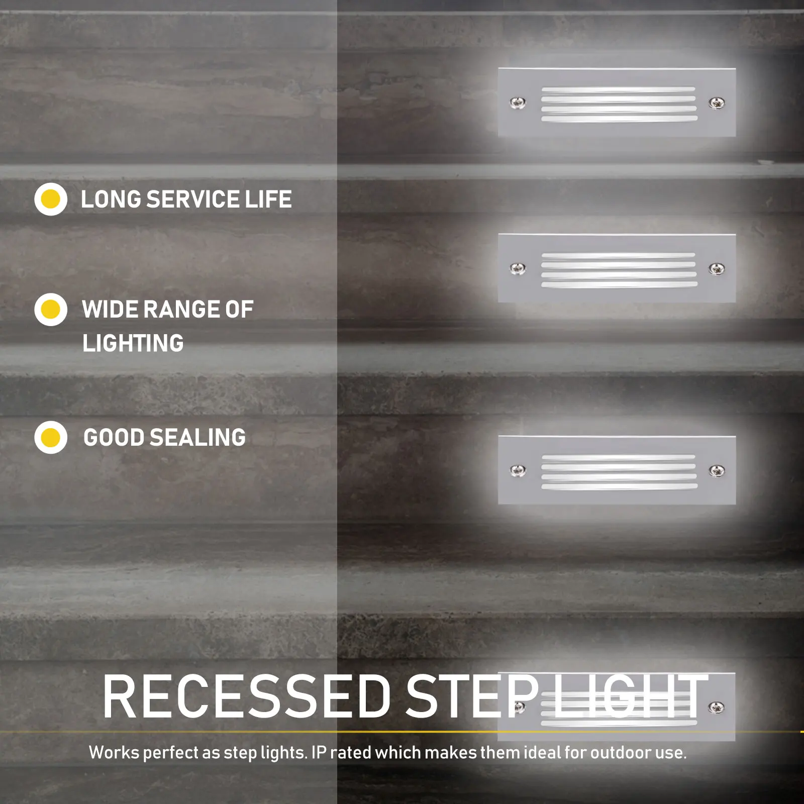 

LED Mini Brick Light Stainless Steel 220V IP Rated Recessed Step Lights Outdoor Garden Pathway Lighting Waterproof Easy Install