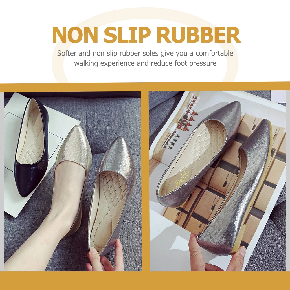 

Flat Bottom Bean Shoes Women Microfiber Comfortable Non-Slip Softer Sole Elegant Ladies Footwear Gift for Birthday