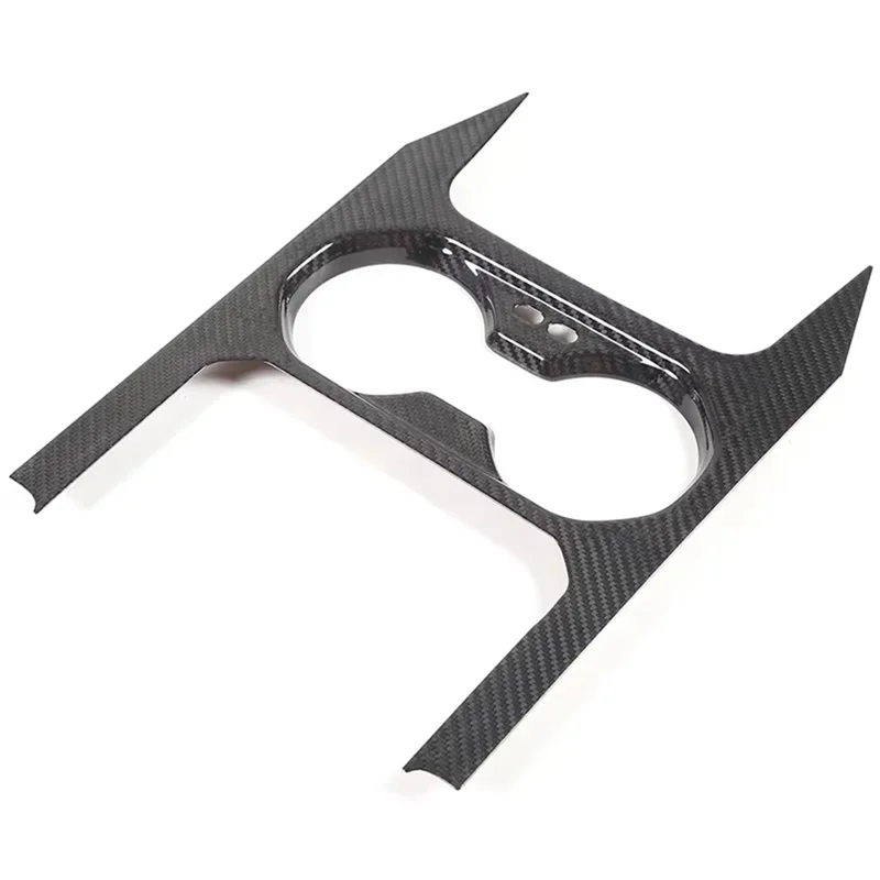 

For BMW 5 Series G60 2024 Real Carbon Fiber Car Center Console Water Cup Holder Frame Cover Trim Accessories