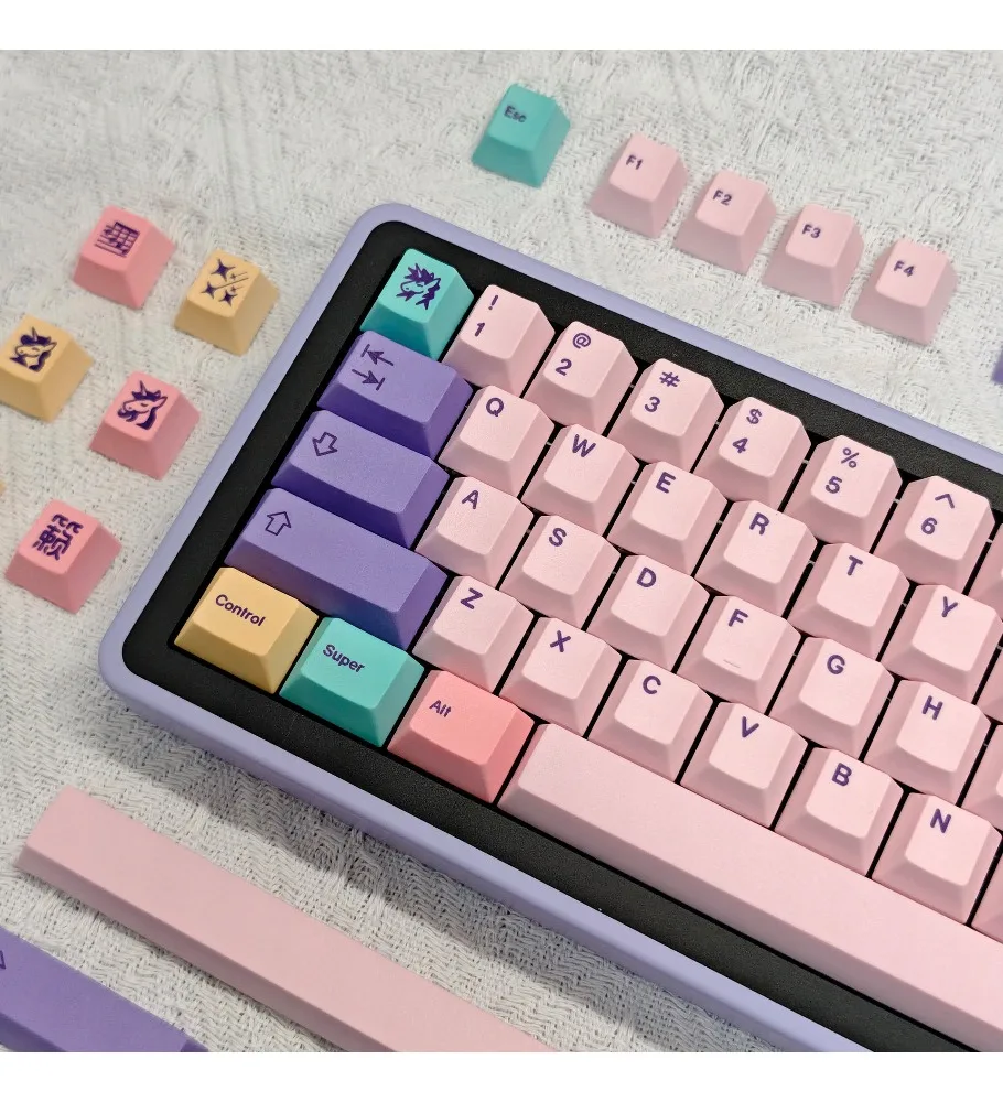 keycap Original side engraved light-transmitting PBT five-sided thermal sublimation mechanical keyboard cap