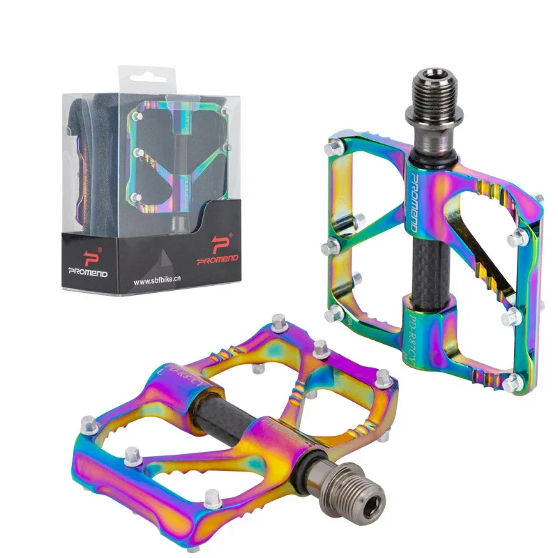 Bicycle Pedal Carbon Axle Tube 3 Bearing Pedal Aluminum Alloy Cnc Non-slip Accessories Mountain Bike Colorful Pedal