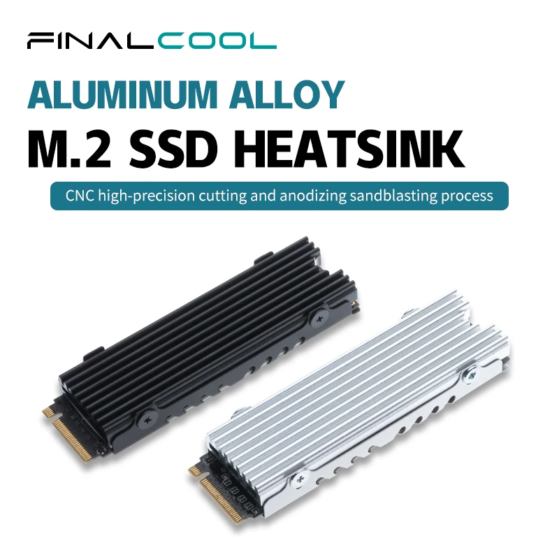 FinalCool IceSoul 06Air Dissipador de Calor de Alumínio para SSD M.2 2280, Dissipador de Calor para Slot de Expansão de HD PS5