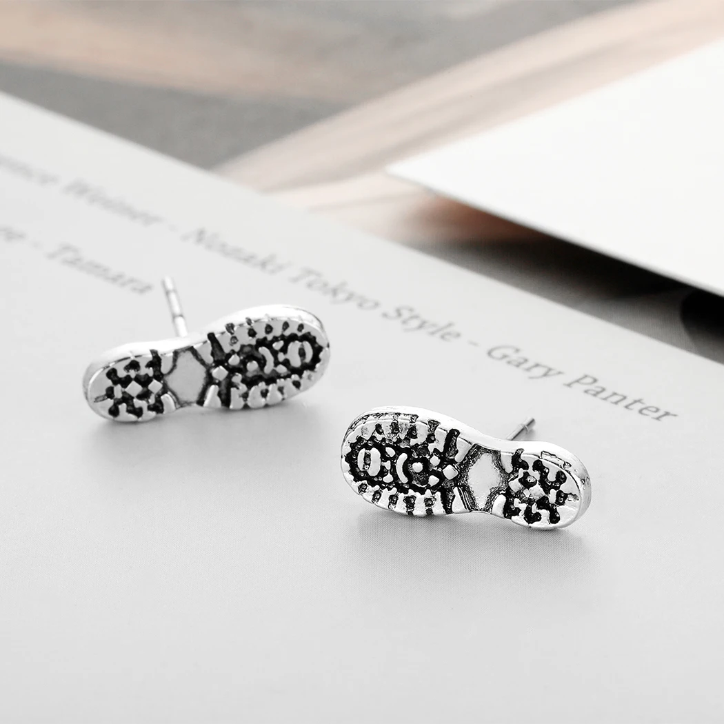 Todorova Vitality Girl Footprint Earrings For Women Men Punk Hiphop Elegant Delicate Jewelry Party Gifts