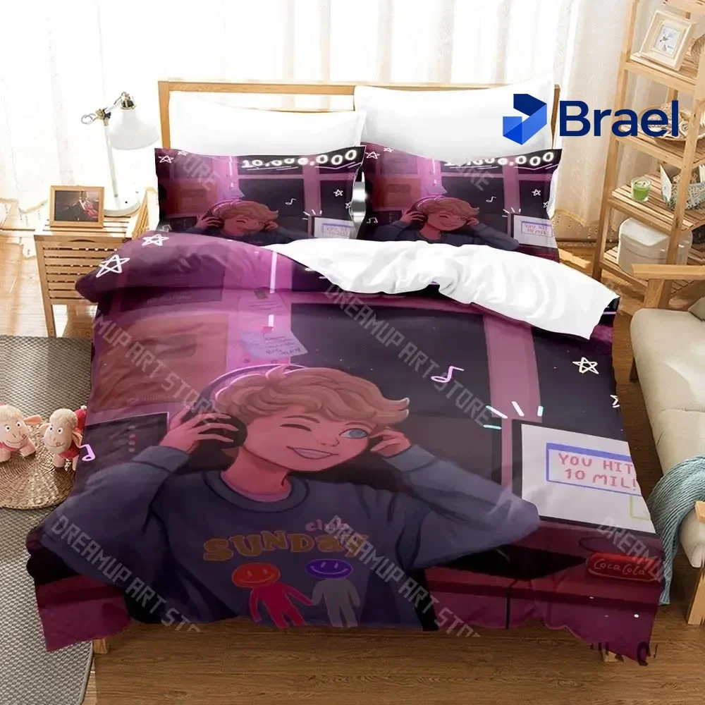 Exquisite Tommyinnit Sunday Club Bedding Set Single Twin Full Queen King Size Bed Set Aldult Kid Bedroom Duvetcover Sets