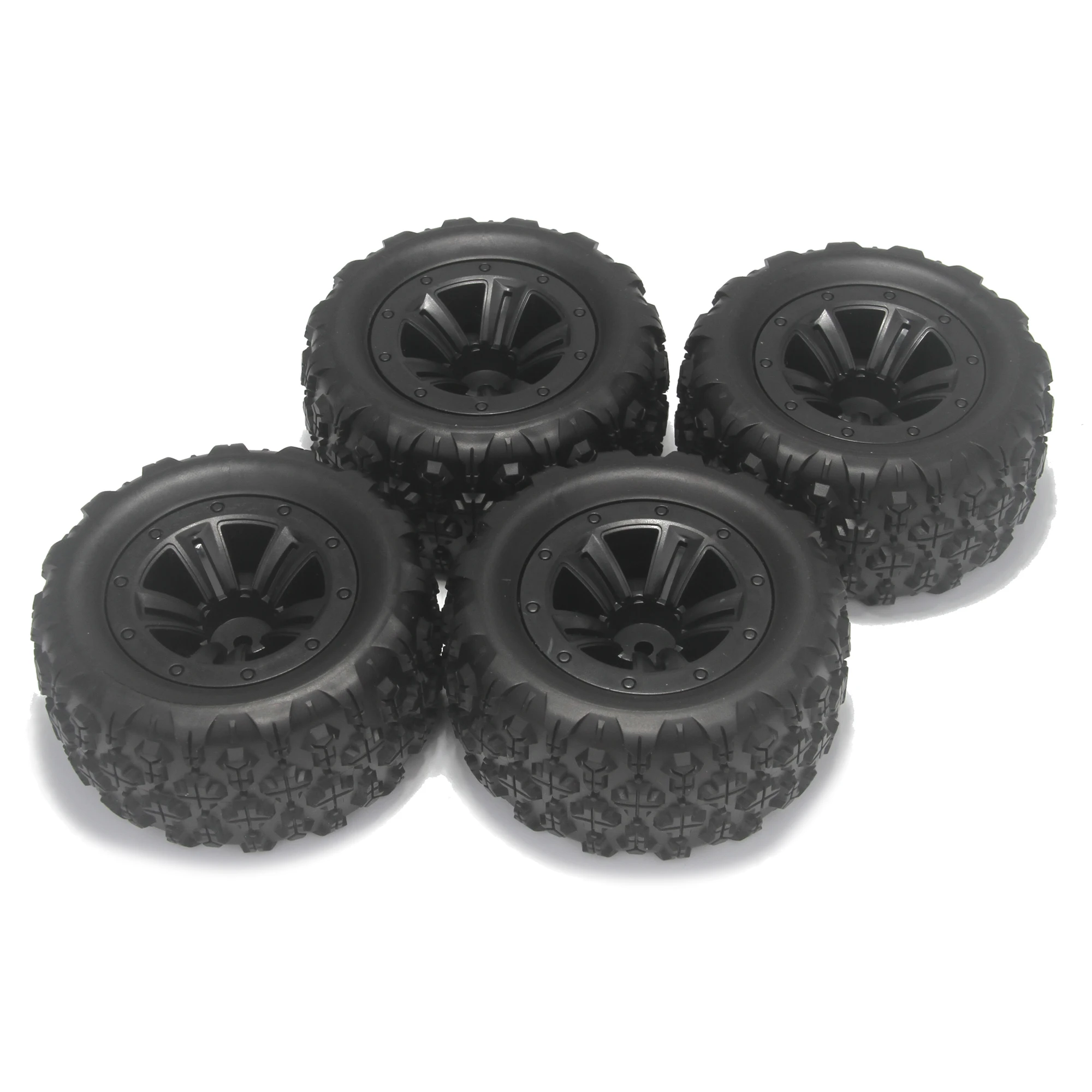 4 Teile/los 85mm 12mm Hex Monster Truck Gummi Reifen Räder für 1/14 1/16 RC Auto Wltoys 144001 144010 HBX 16889 16890 SCY 16101 Pro