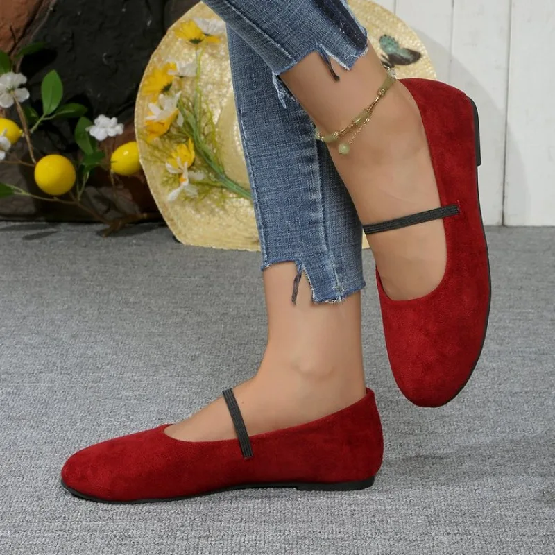 ballet flats women round toe elastic band shoes newwomen cozy 2026 view 5