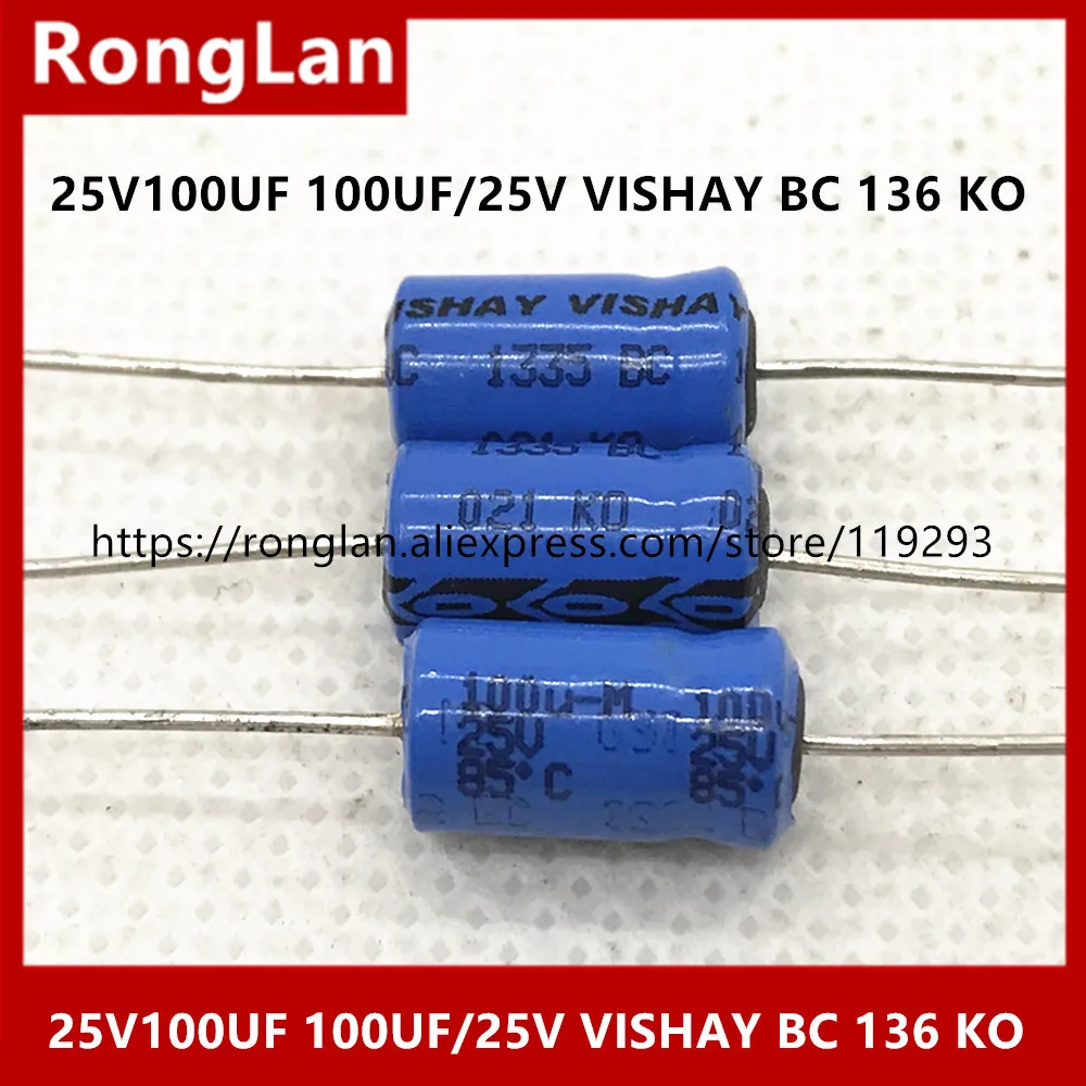 [BELLA]BC original 136 series axial capacitors 25v100uf volume5*10mm genuine original stock wholesale--100pcs/lot