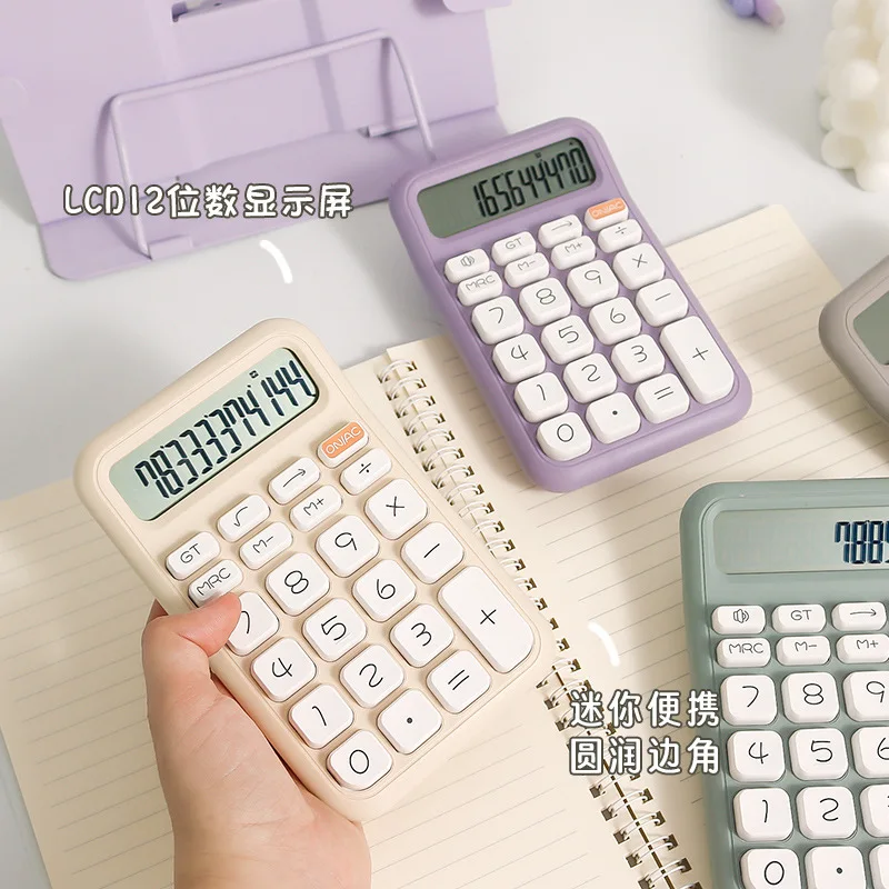 Luxmoc 12 Bit Voice Calculator Business Office Finance Accounting Handheld Pocket Miniature Sound Calculator