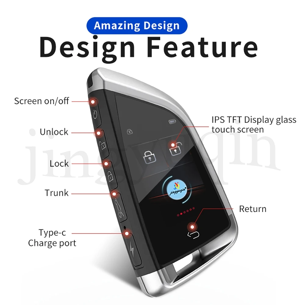 jingyuqin CF568 Universal New Smart LCD Key Screen For BMW Kia Benz Ford Hyundai Porsche OBD Comfortable Entry Vehicle Automati