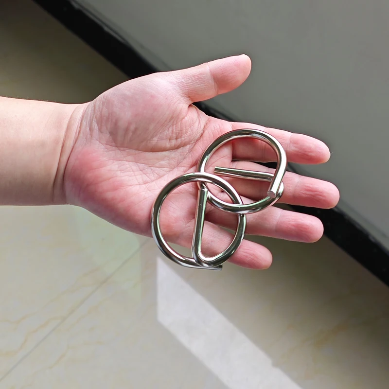 Difficult Metal Wire Puzzles Brain Teasers IQ Test Disentanglement Games Mind Challenge Toys For Kids Teens Adults