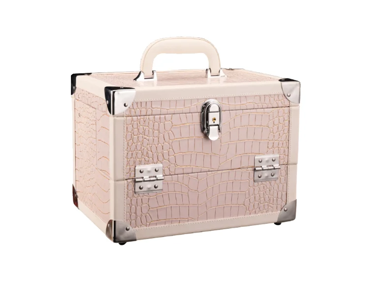 Professional Makeup Organizer Case Women Makeup Suitcase Mirror Multi-Layer Tool Kit for Professional Makeup Artists, Beauty and