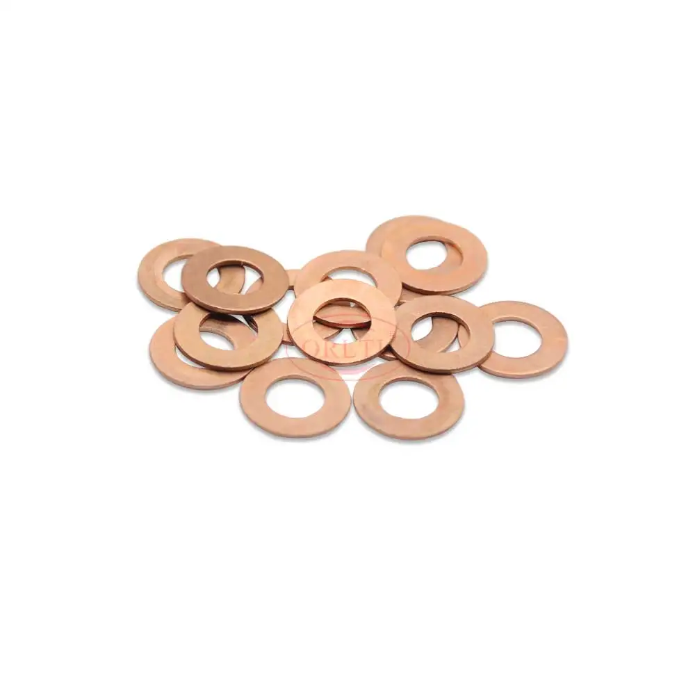 4 PCS ORLTL Diesel Injector 1mm 2mm 6mm 8mm Copper Washer Shims 10mm 12mm For Denso Fuel Injector Thermal insulation Gasket