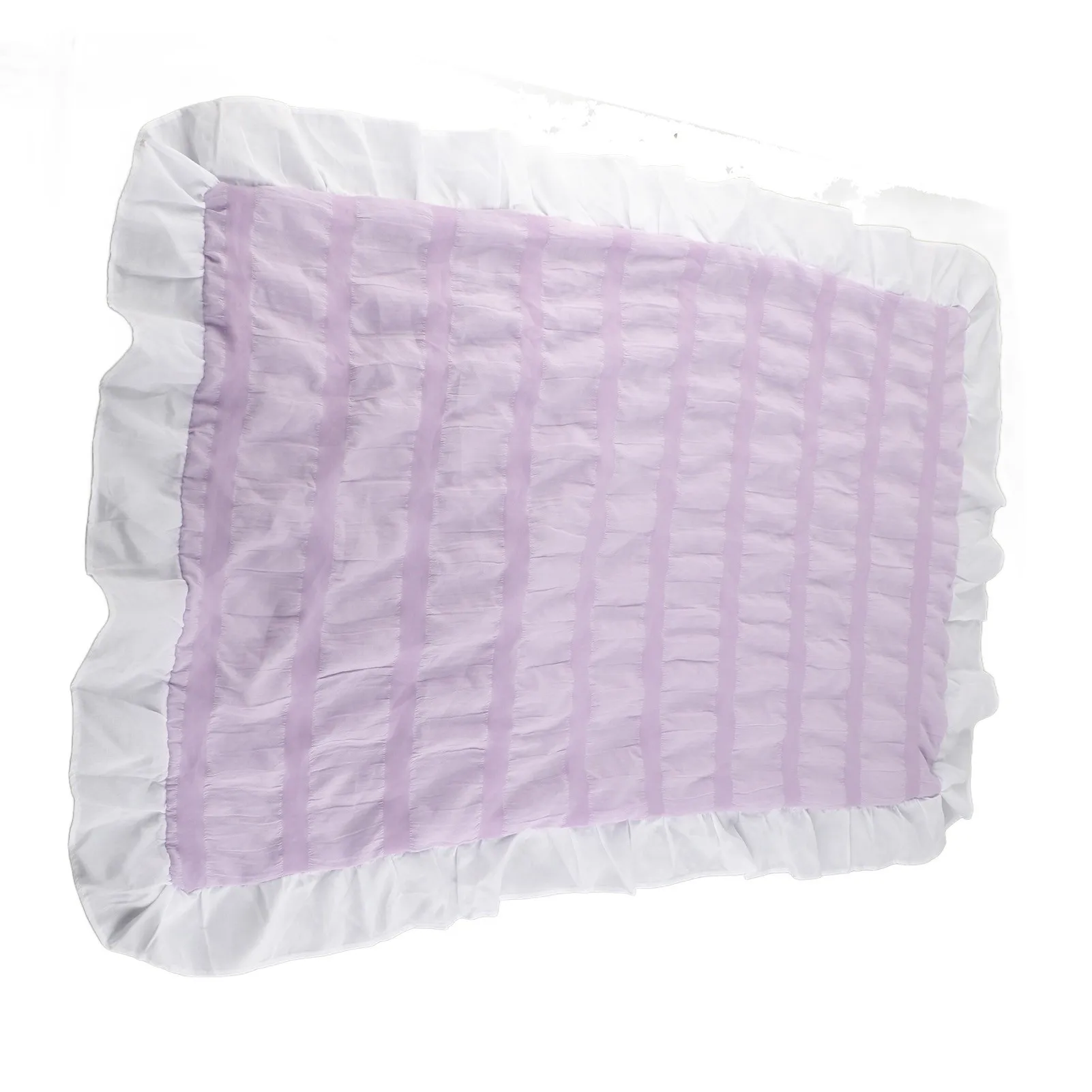 Ruffles Pillow Covers for Student Pure Color Breathable Lovely Pillow Cases for Dormitory Bedroom 48x74cm（No pillow core）