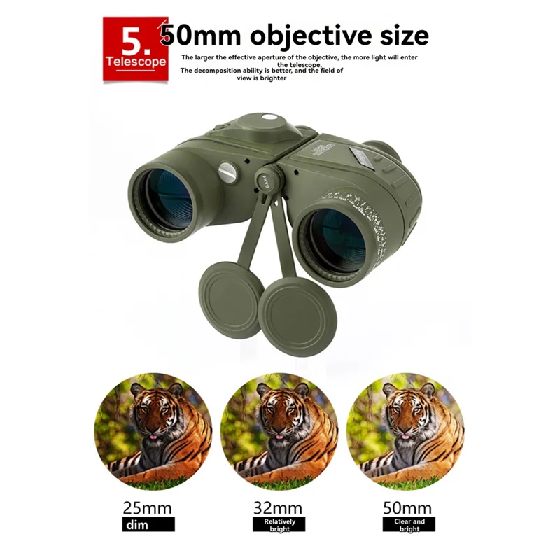 

A29Z-BOSTRON Морской навигационный бинокль Водонепроницаемый противотуманный навигационный телескоп ночного видения со шкалой компаса