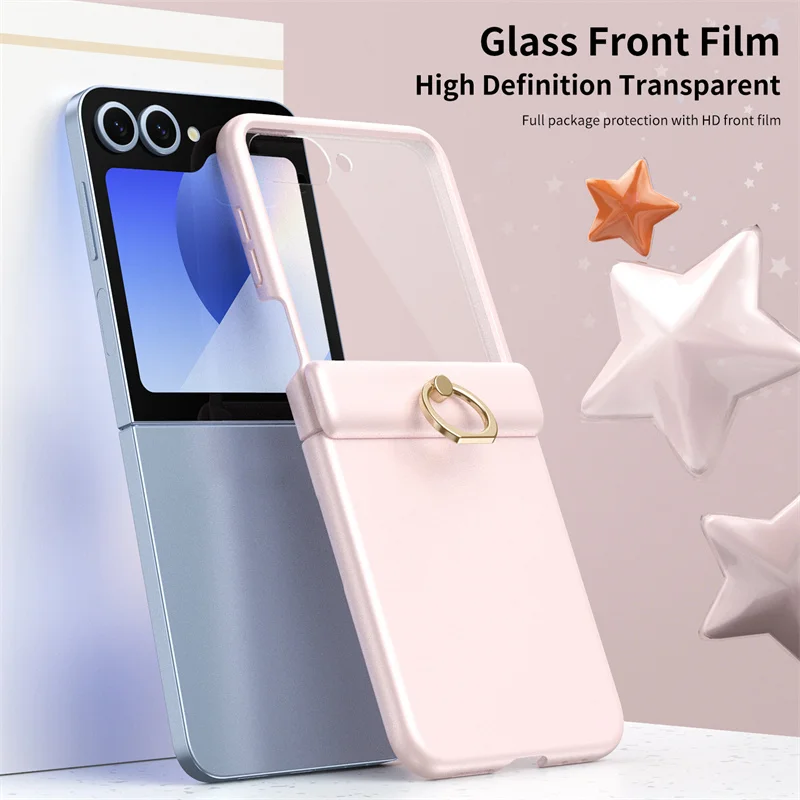 

MagSafe hinge ring phone case for Samsung Galaxy Z Flip 5 6 5G screen glass all inclusive protective cover for Galaxy Z Flip 6