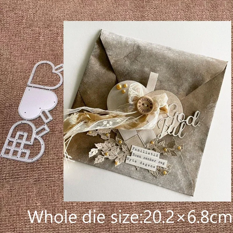 

Новый дизайн, металлическая трафаретная форма для вырезания, вырубные ножи в форме сердца, декоративные вырезки для скрапбукинга, тиснение для альбомов и открыток