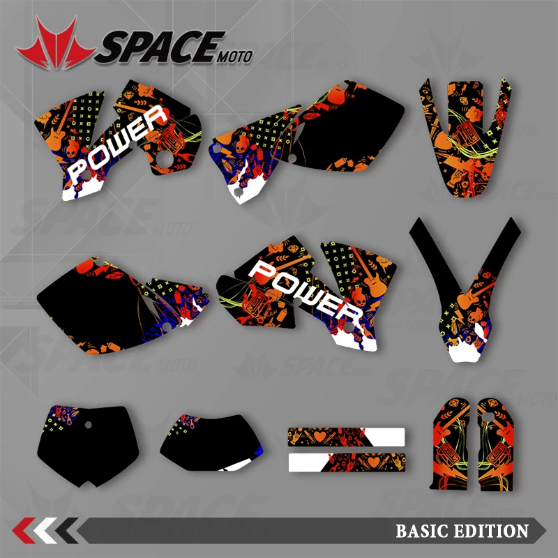

SPACE MOTO For KTM 01-02SXF 02EXC Graphics Background Decals Stickers Motorcycle