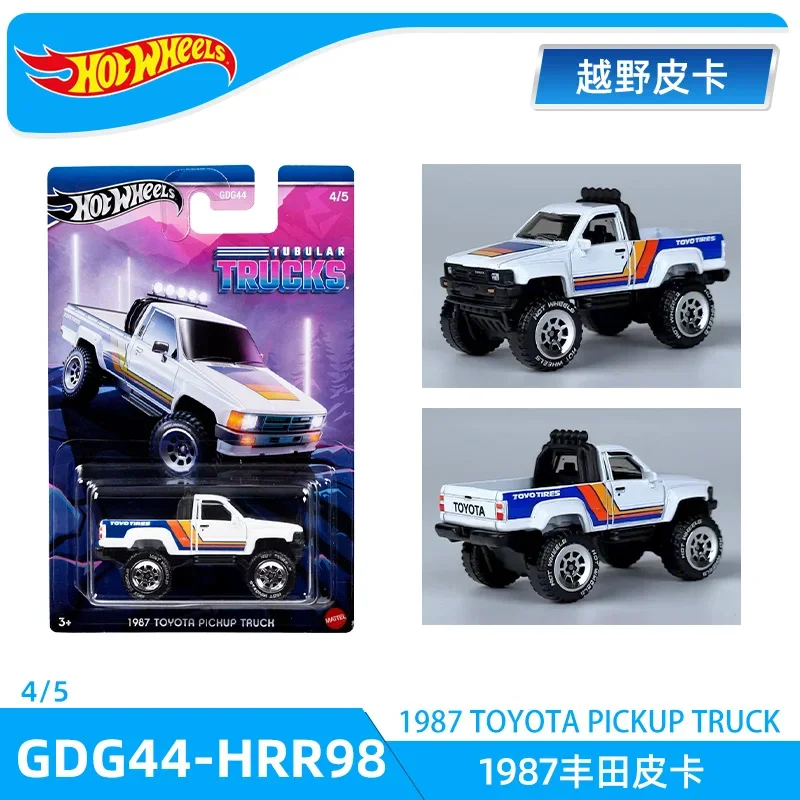 GenuineHot Wheels Car Tubular Trucks 1987 Toyota Pickup Truck Toys for Boys 1/64 Diecast Vehicles Model Metal Collection Gift