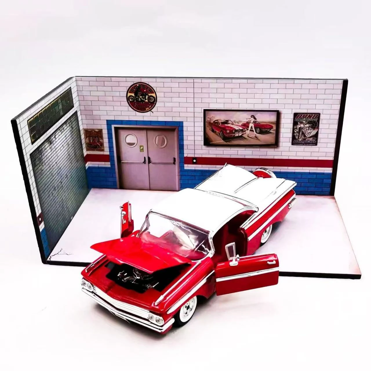 

Jada1:24 1959 CHEVY IMPALA Vintage Classic Car High Simulation Diecast Metal Alloy Model Car Chevrolet Toys For Kids Gift