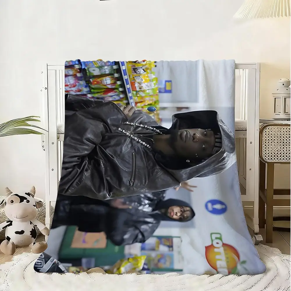 P-Playboi I Am Music C-Carti Die Lit Throw Flannel Fluffy Soft Blanket Skin-Friendly Throw For Sofa Bed Office Nap Winter
