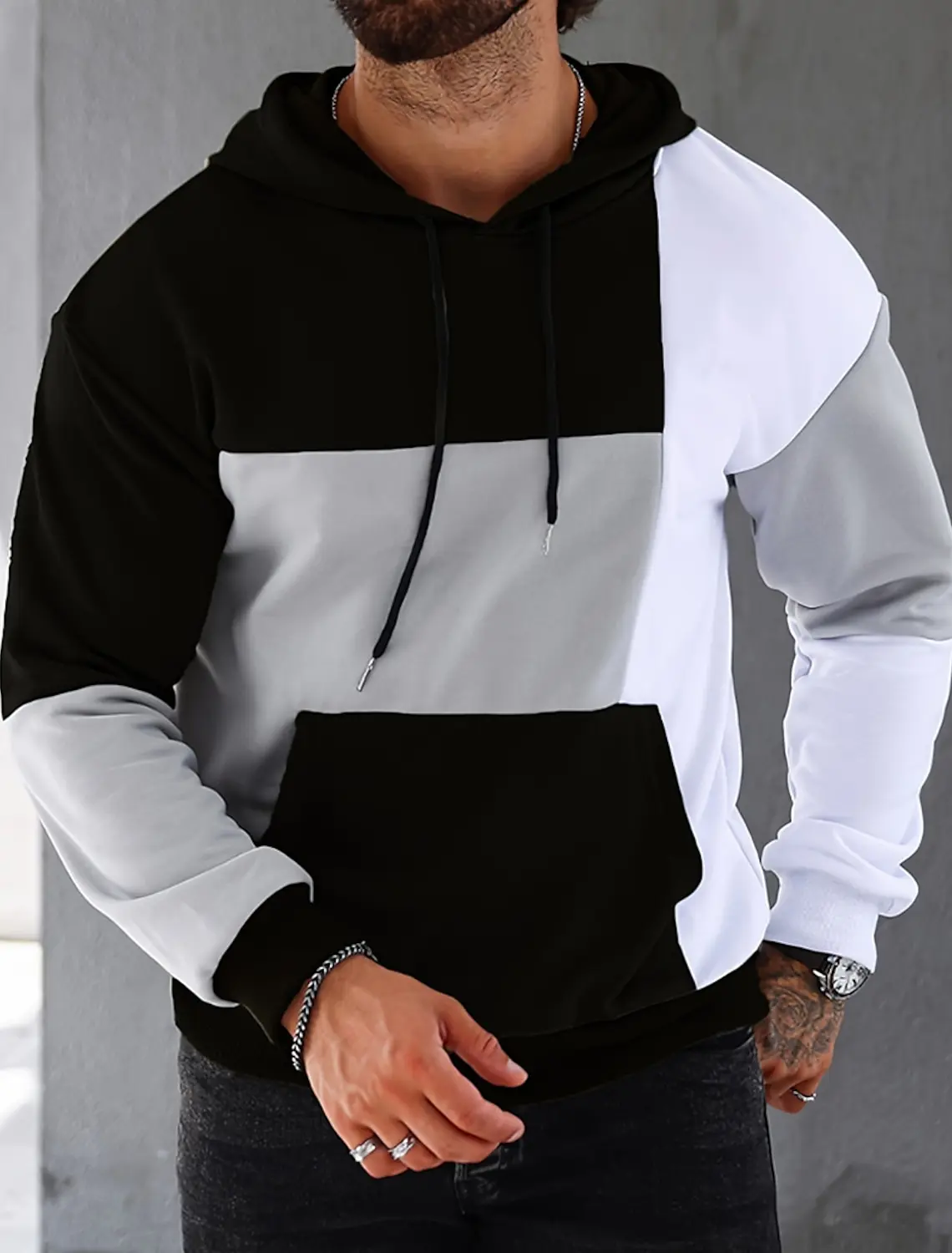 

Men's Hoodie Hooded Color Block Pocket Sports & Outdoor Streetwear Cool Casual Spring & Fall Clothing Apparel Hoodies Sweatshirt