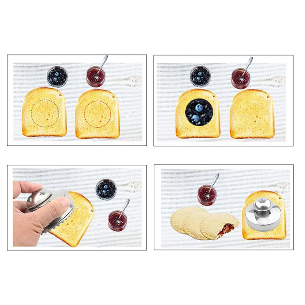 

Stainless Steel Sandwich Sealer Round Cutter Bpa Free Safe Fun Lunch Shapes Girls Boys Picnic Kitchen Portable Pressing