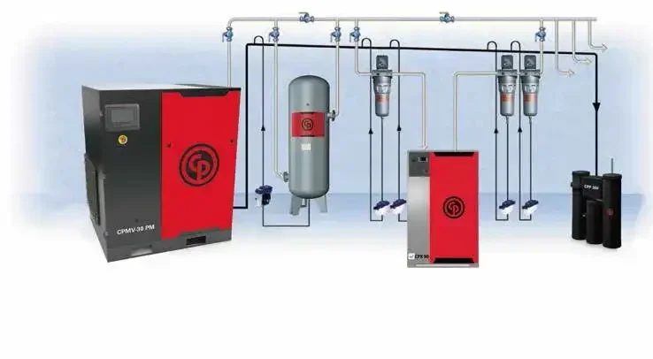 pneumatic  series 1.5-22.5m3/min refrigerated compressed air dryer for compressed air system