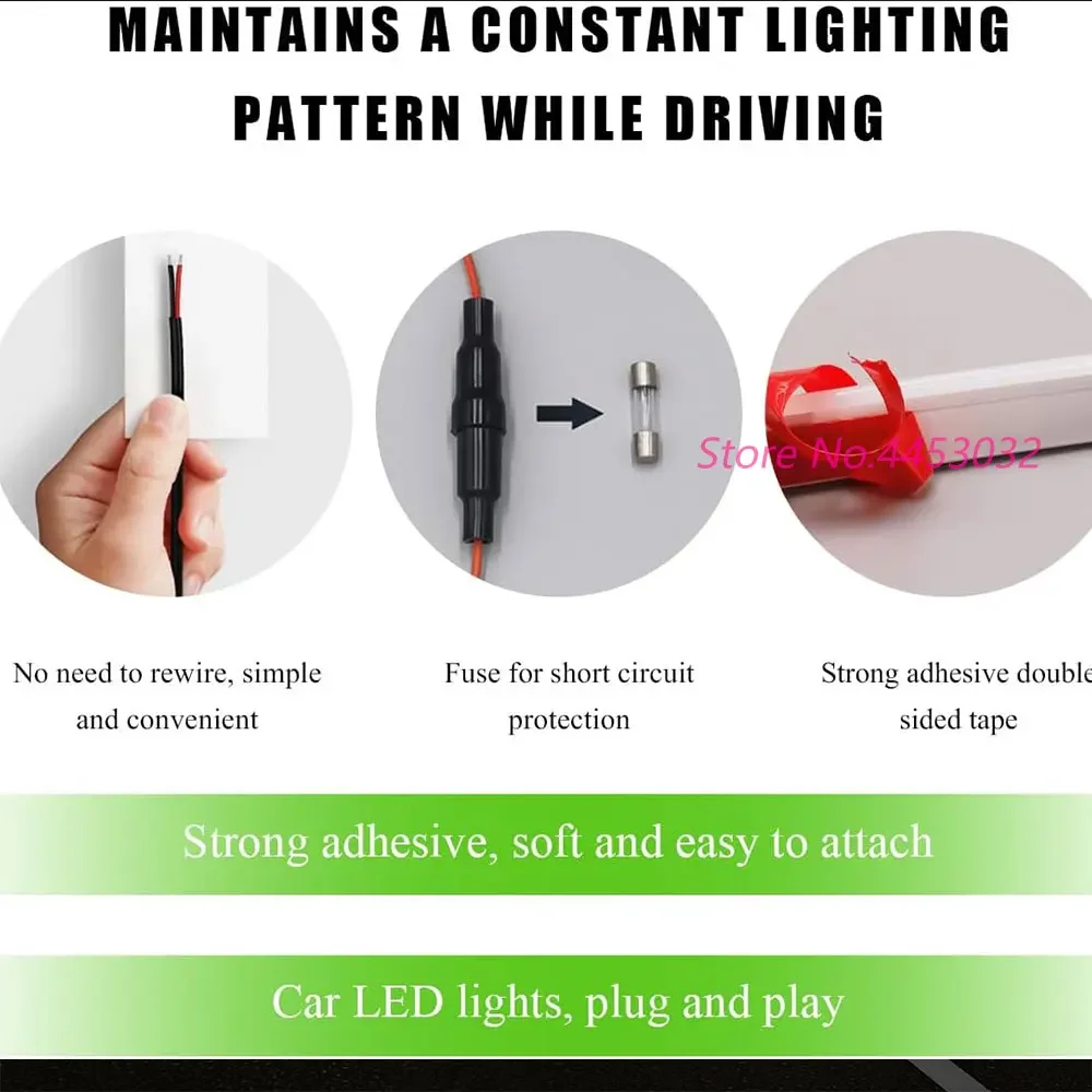 DRL السيارات المسح بدء شرائط ليد لجي إم سي هامر 2022-2025 غطاء السيارة ضوء المصابيح الأمامية المرنة ترحيب ضوء 59 بوصة