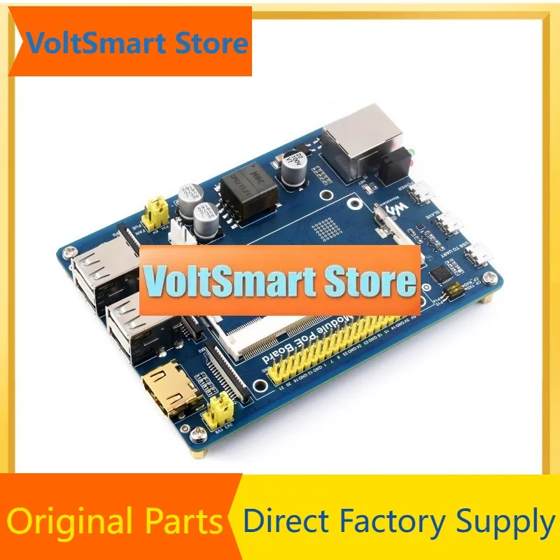 VoltSCompute Module IO Board With PoE, Composite Breakout Board For Developing With Raspberry Pi CM4S / CM3 / CM3L / CM3+ / CM3+