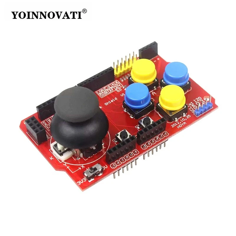Joystick Shield Expansion Board with Analog Control & Keyboard/Mouse Emulation for Arduino