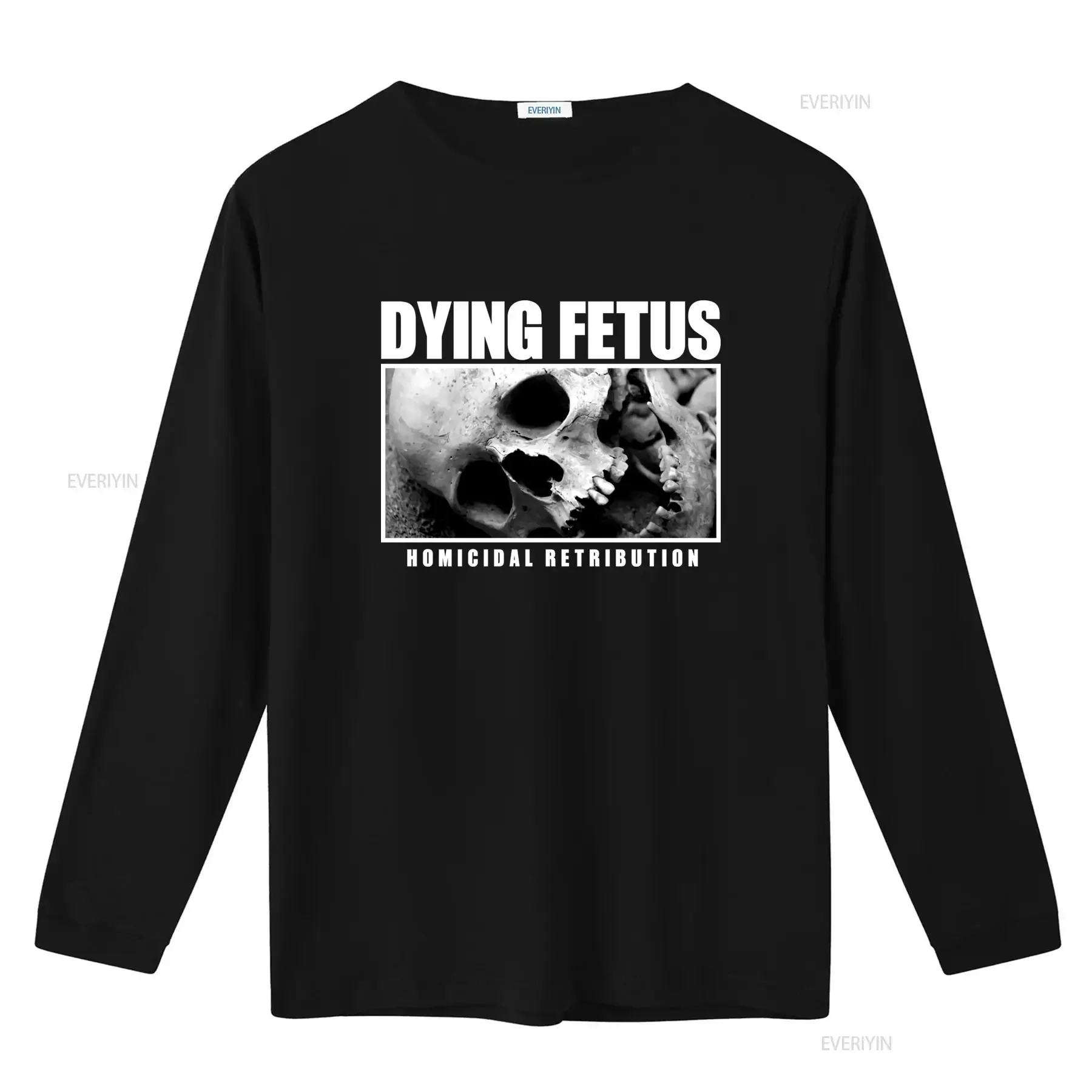 Authentic DYING FETUS Band Homicidal Retribution Skull T Shirt S 3XL New vintage Washed Soft homme Stylish Comfortable fashion