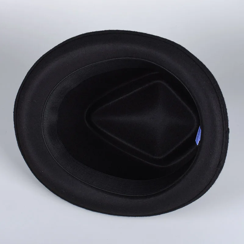 Classic Fedora Men Women 2026 Causal Black Pork Pie Hat Feather Vintage Gentleman Trilby Jazz Cap Church Party Women\'s Felt Hats