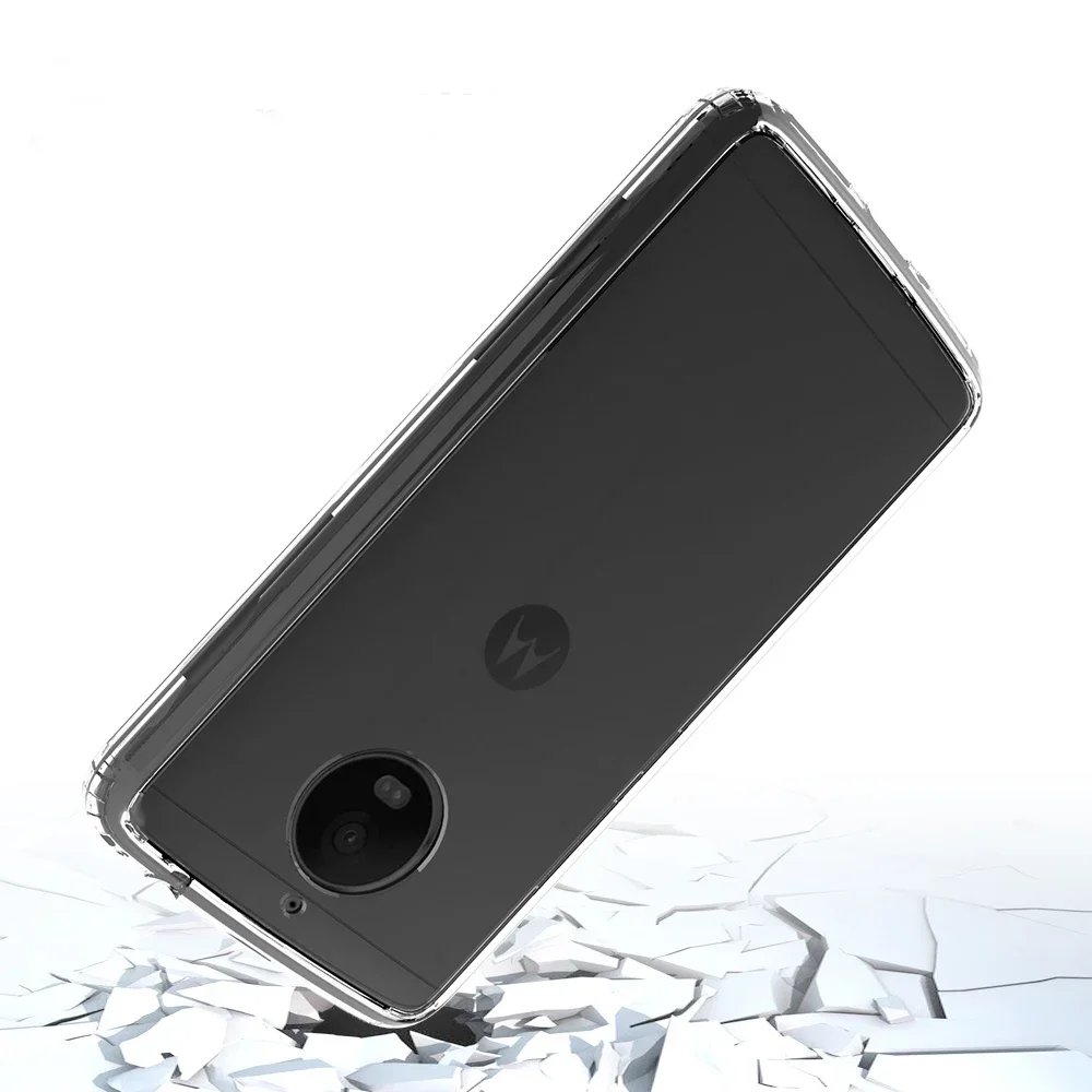 Hybrid TPU/PC Air Cushion Case For Motorola Moto E4 European Ver. Shockproof Crystal Shell Clear Back Cover Funda Coque