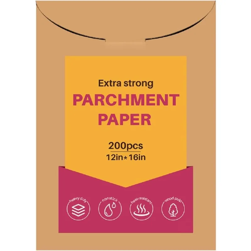 

Precut Parchment Paper 12 x16 IN - 200 Pcs, Non-Stick baking paper for Baking Grilling Air Fryer Steaming Bread Cake Cookie,Fit