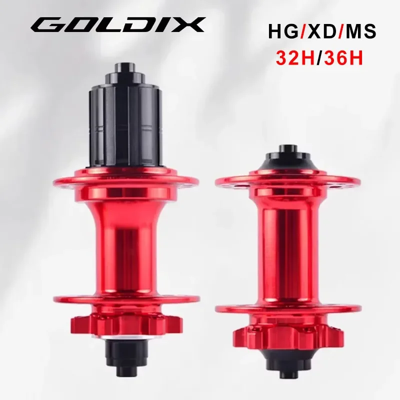 GOLDIX V2 MTB Bicycle Hubs 32/36Holes J-Bend Spokes 6Pcs Sealed Bearing for Mountain Bike Freehub 8/9/10/11/12Speed Bike Parts