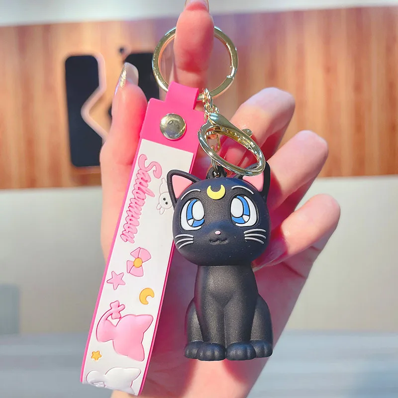 Sailor Moon Anime Keychain Phone Chain Key Lanyard Schoolbag Decoration Kawaii Bag Key Chain Jewelry Gifts - view 3