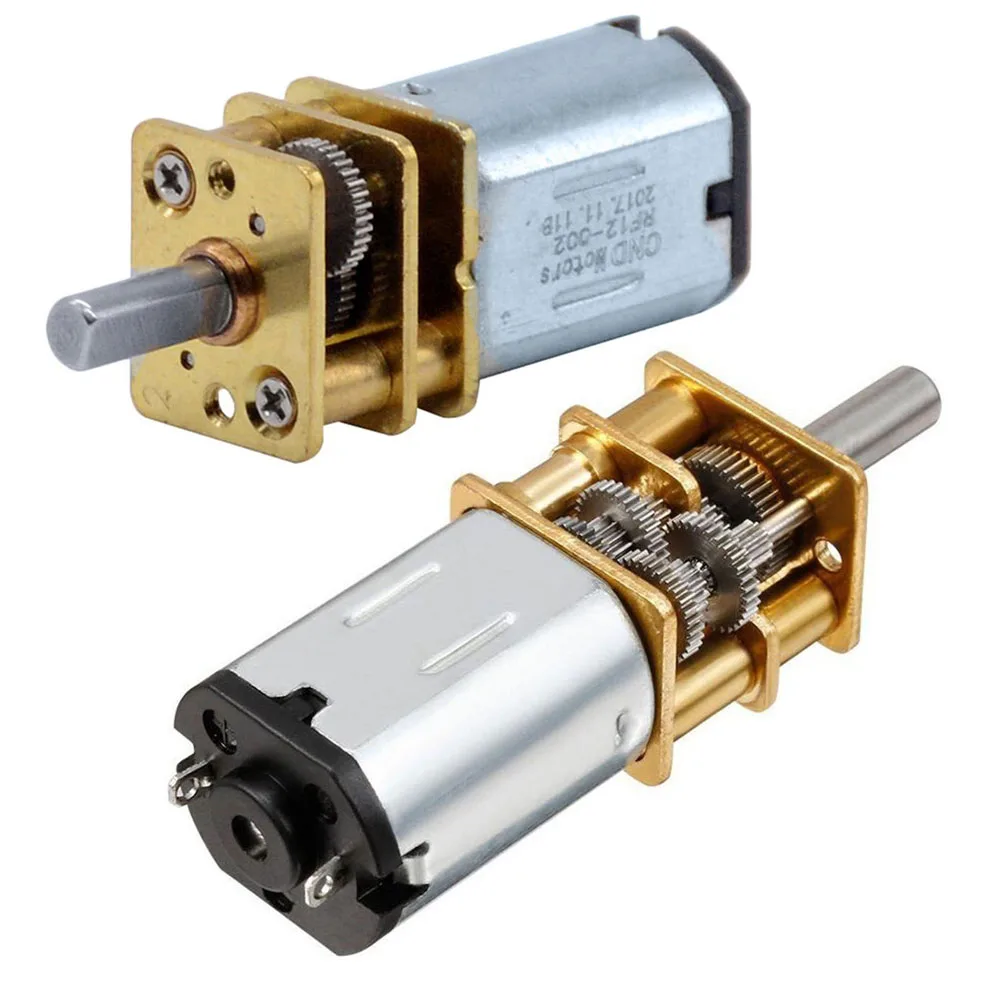 GA12 - N20 DC 6V Micro Metal Gearmotor: 50 - 150RPM High Torque Reduction Motor for Robotics, DIY Smart Car Model & Arduino