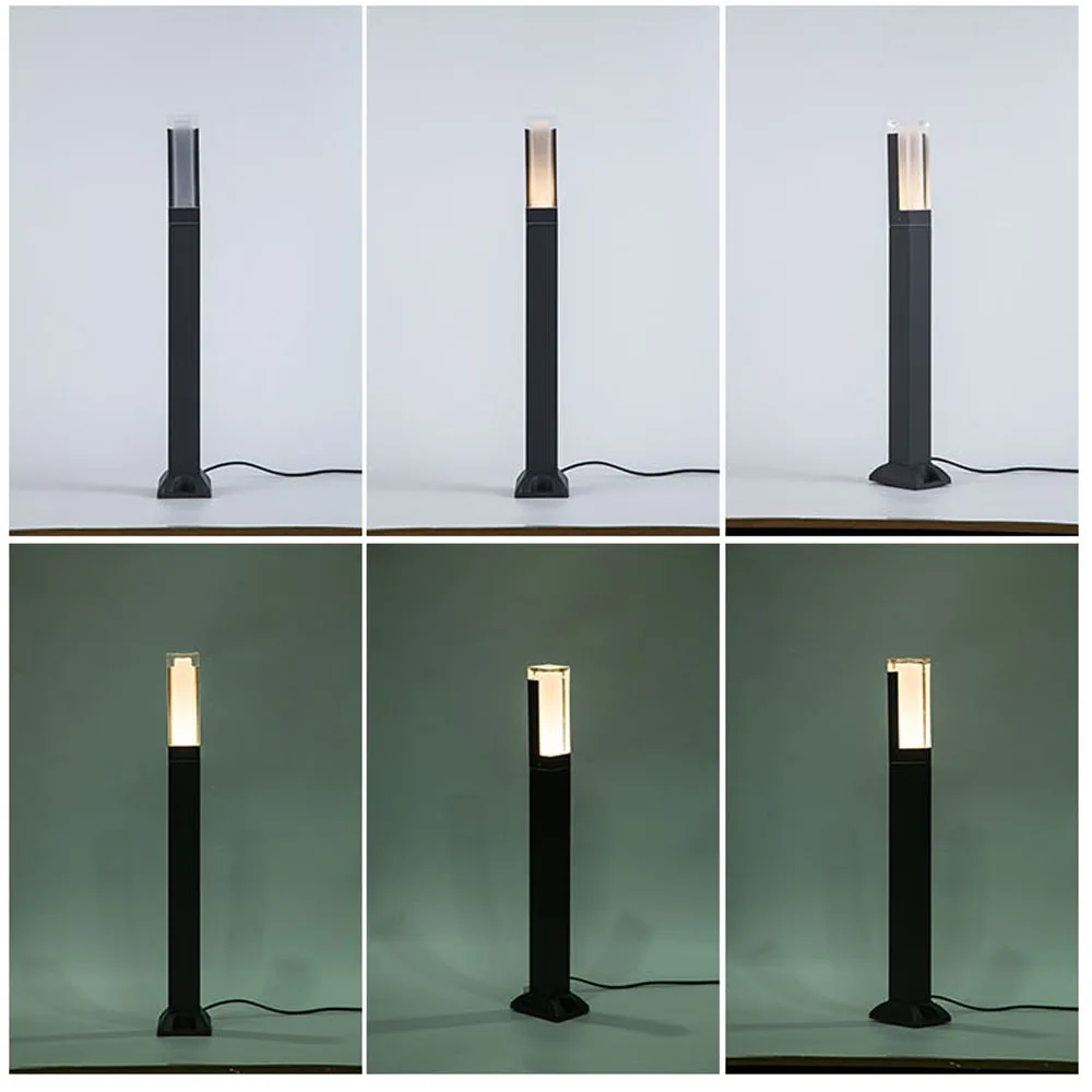 5W 7W Cob Newest Aluminium Square IP54 Waterproof Outdoor Post Lamp LED Garden Lawn Light